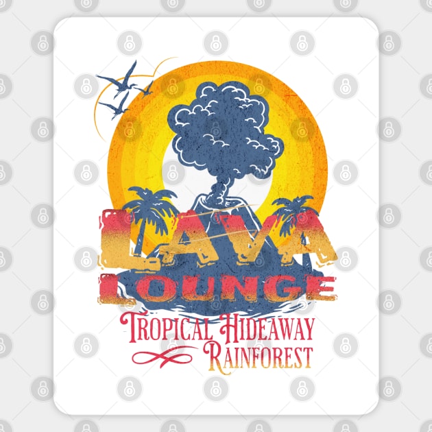 Lava Lounge Tropical Hideaway Rainforest cafe Orlando Faded Distressed Look Sticker by Joaddo